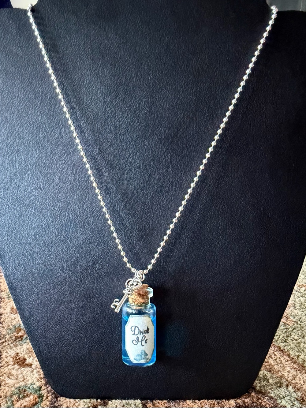 Alice in Wonderland "Drink Me" Potion Bottle Necklace